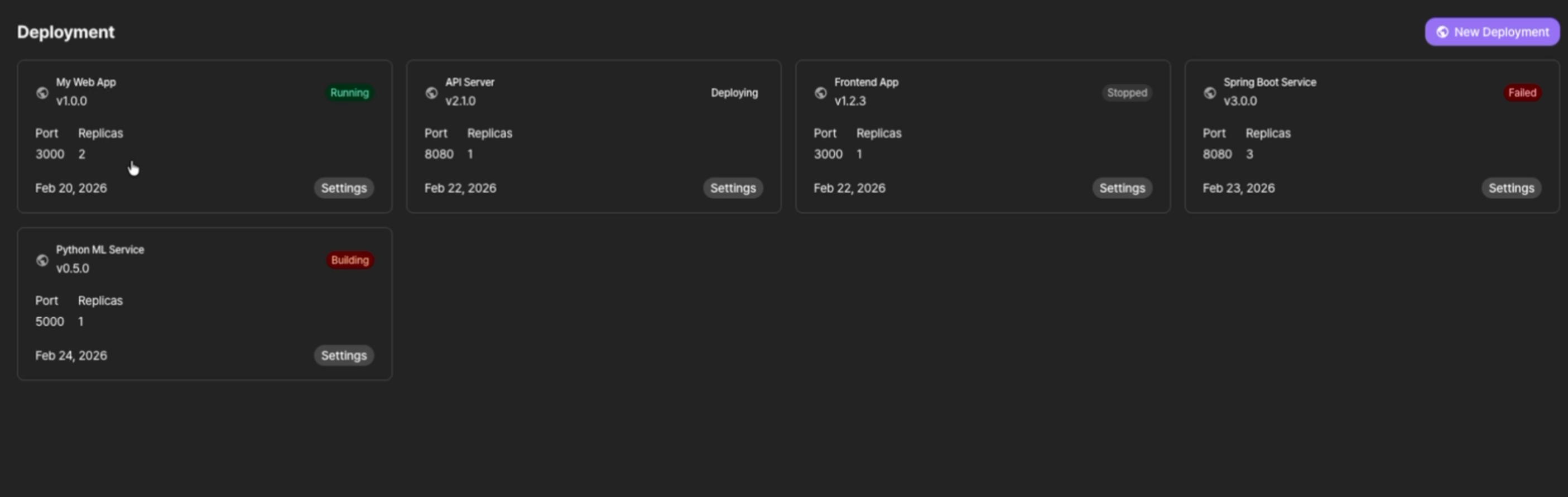 Arkain Deploy Feature UI